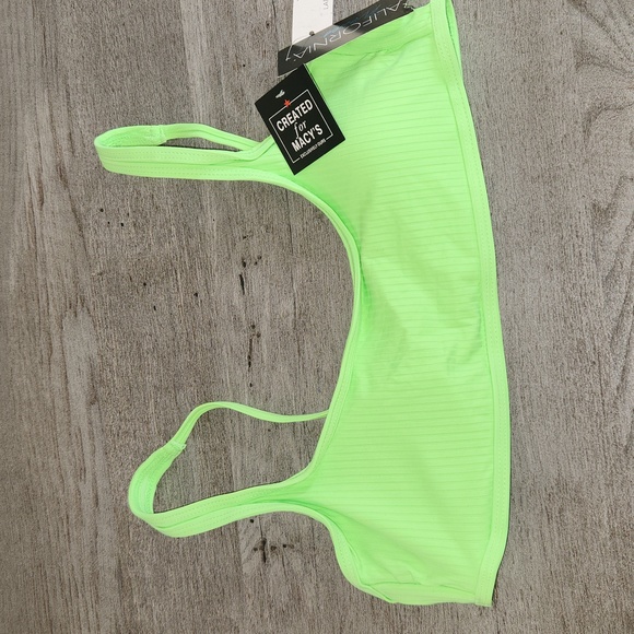 CALIFORNIA WAVES BIKINI TOP SIZE M  NEON GREEN NEW WITH TAGS - Picture 7 of 10